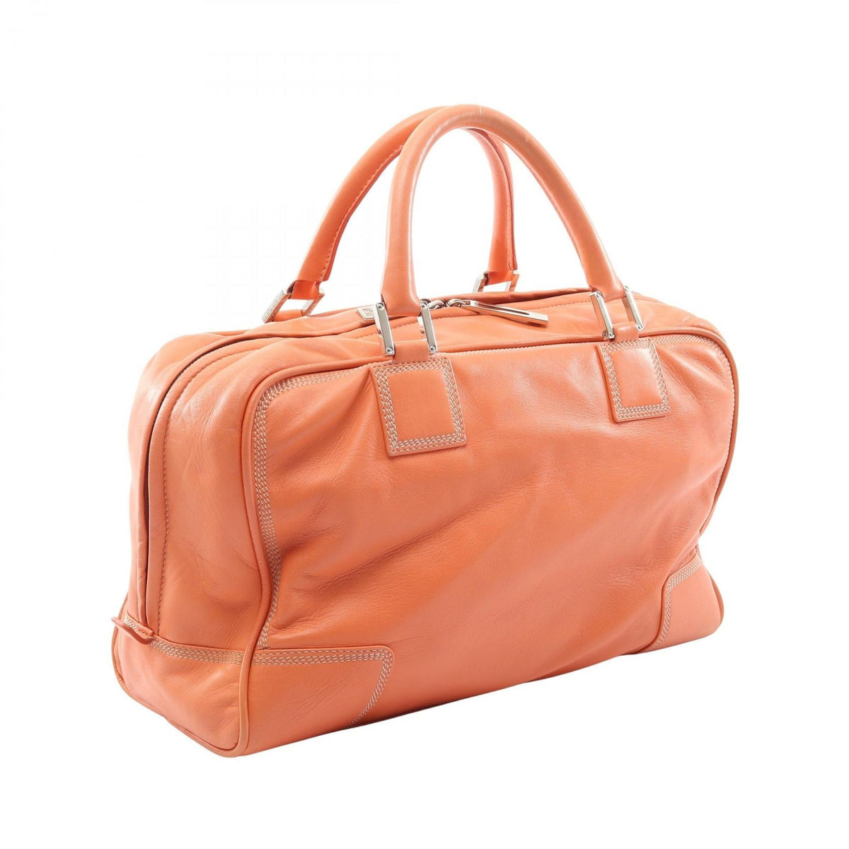 LOEWE Amazona 36 Handbag Orange leather 2101220012830