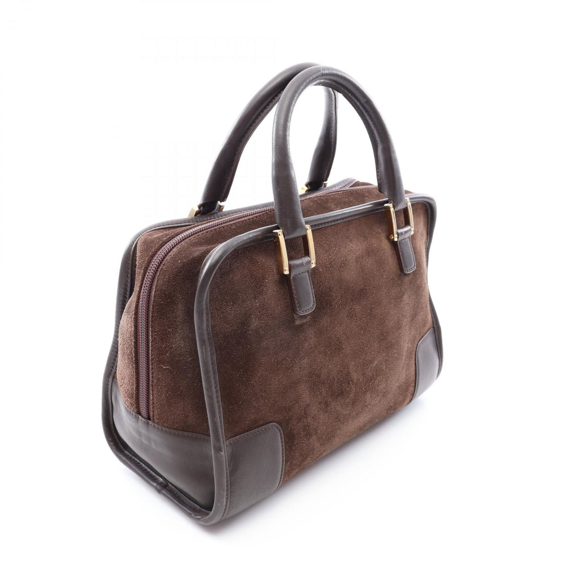 LOEWE Americana 28 Handbag Brown Suede leather 2101220016715