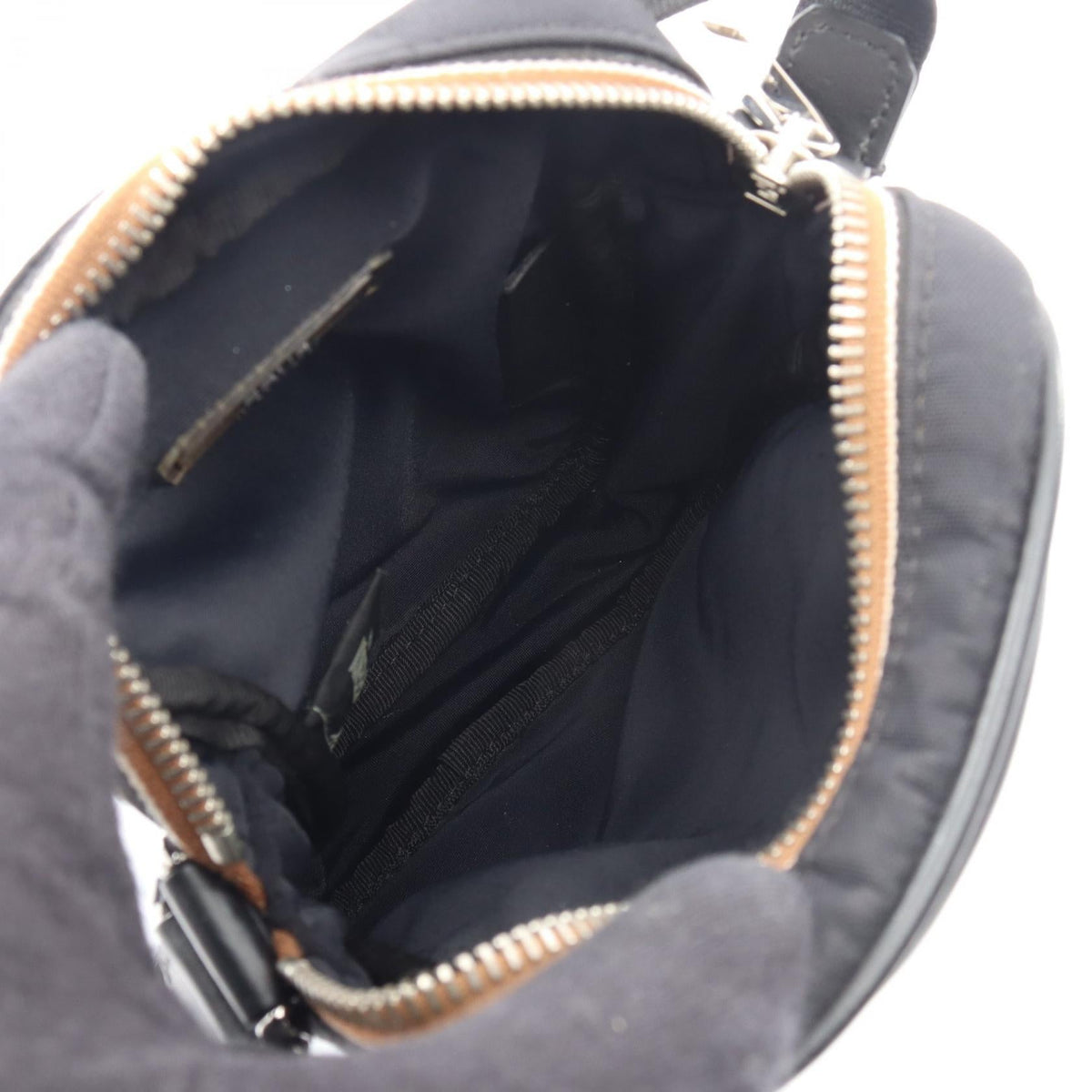 FENDI Pecan Shoulder Bag Black Nylon leather 7VA456 2101220017507