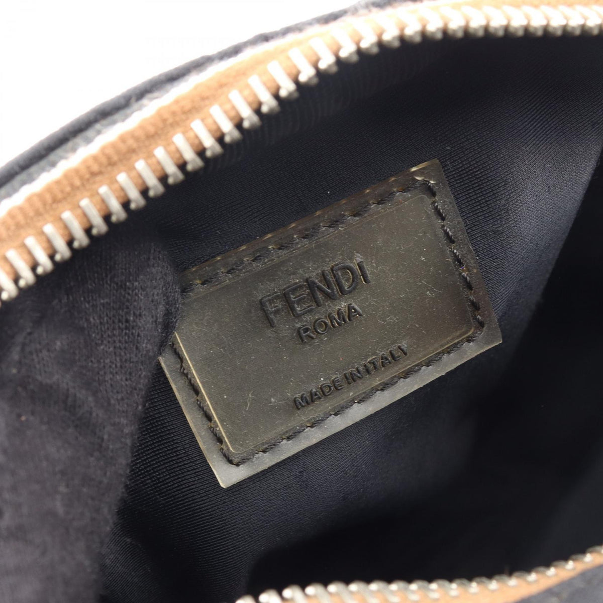 FENDI Pecan Shoulder Bag Black Nylon leather 7VA456 2101220017507