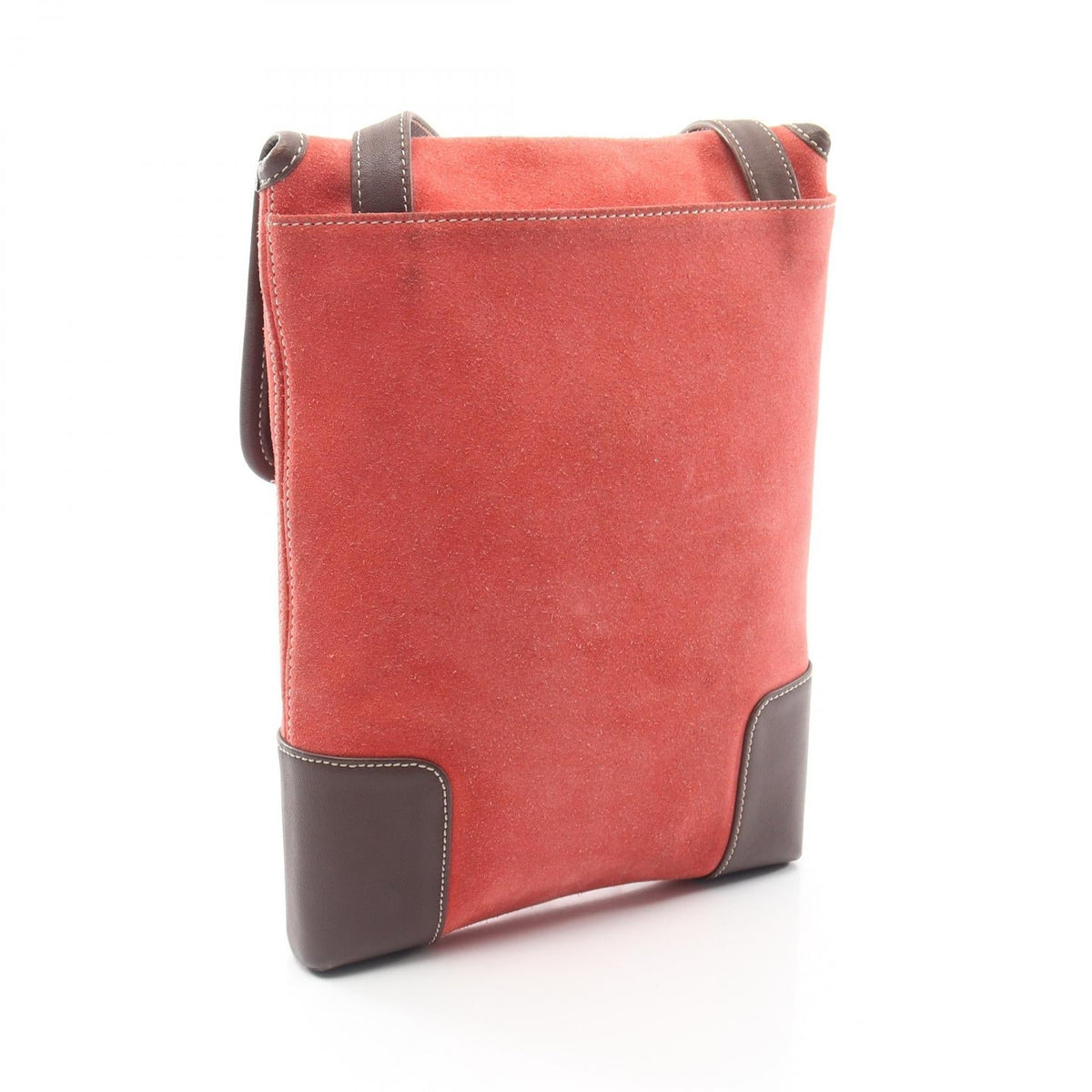 LOEWE anagram Shoulder Bag Red/Brown Suede leather 2101220018818