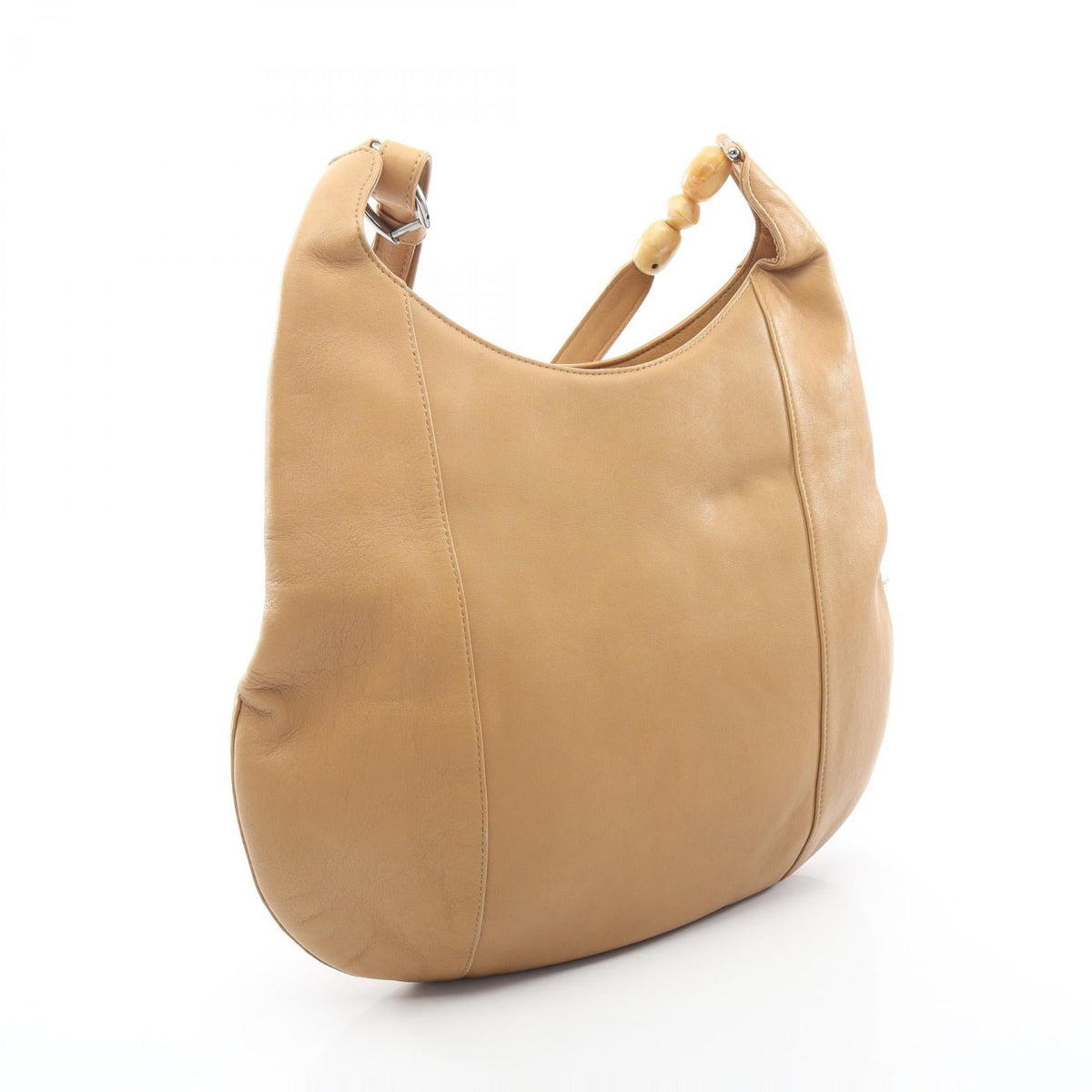 Christian Dior Maris Pearl Shoulder Bag Beige leather 2101220019044