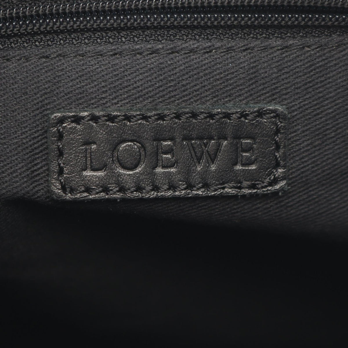 LOEWE anagram Shoulder Bag Beige/Black canvas leather 2101219864006