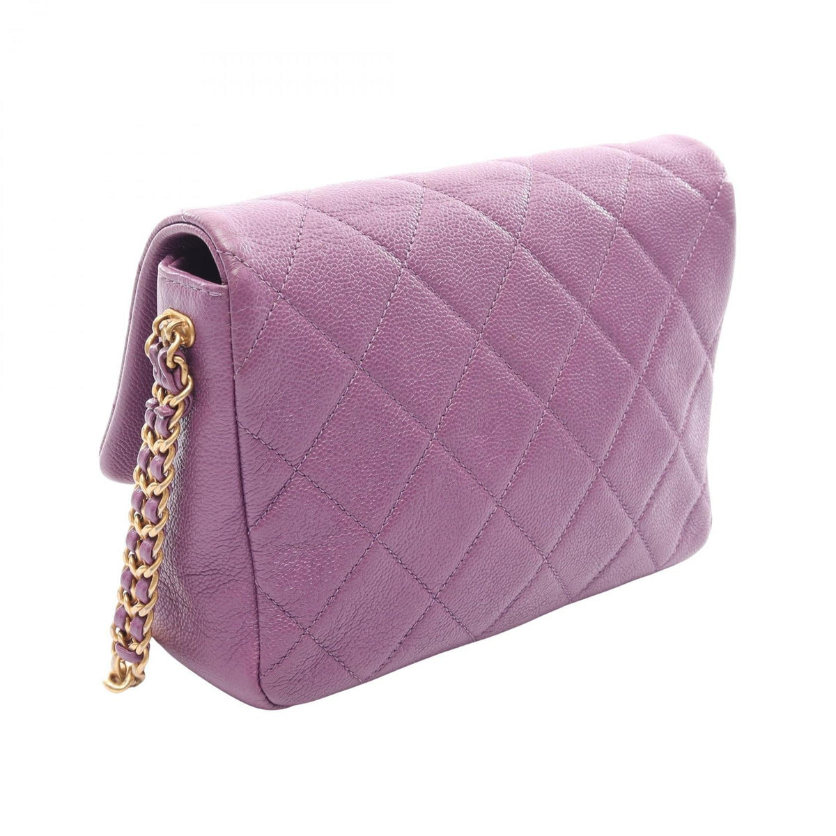 CHANEL Purple Matelasse small flap Calfskin (cowhide) 2101219864631