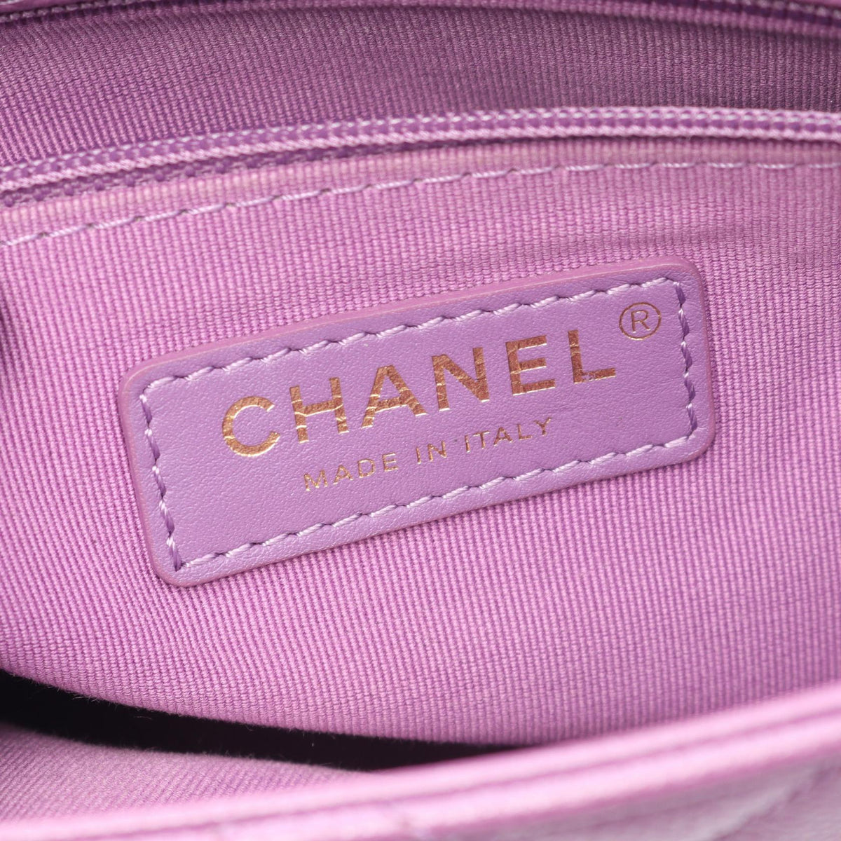 CHANEL Purple Matelasse small flap Calfskin (cowhide) 2101219864631