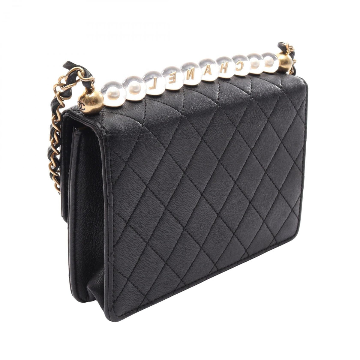 CHANEL Black Matelasse Lambskin (sheep leather) 2101219864693