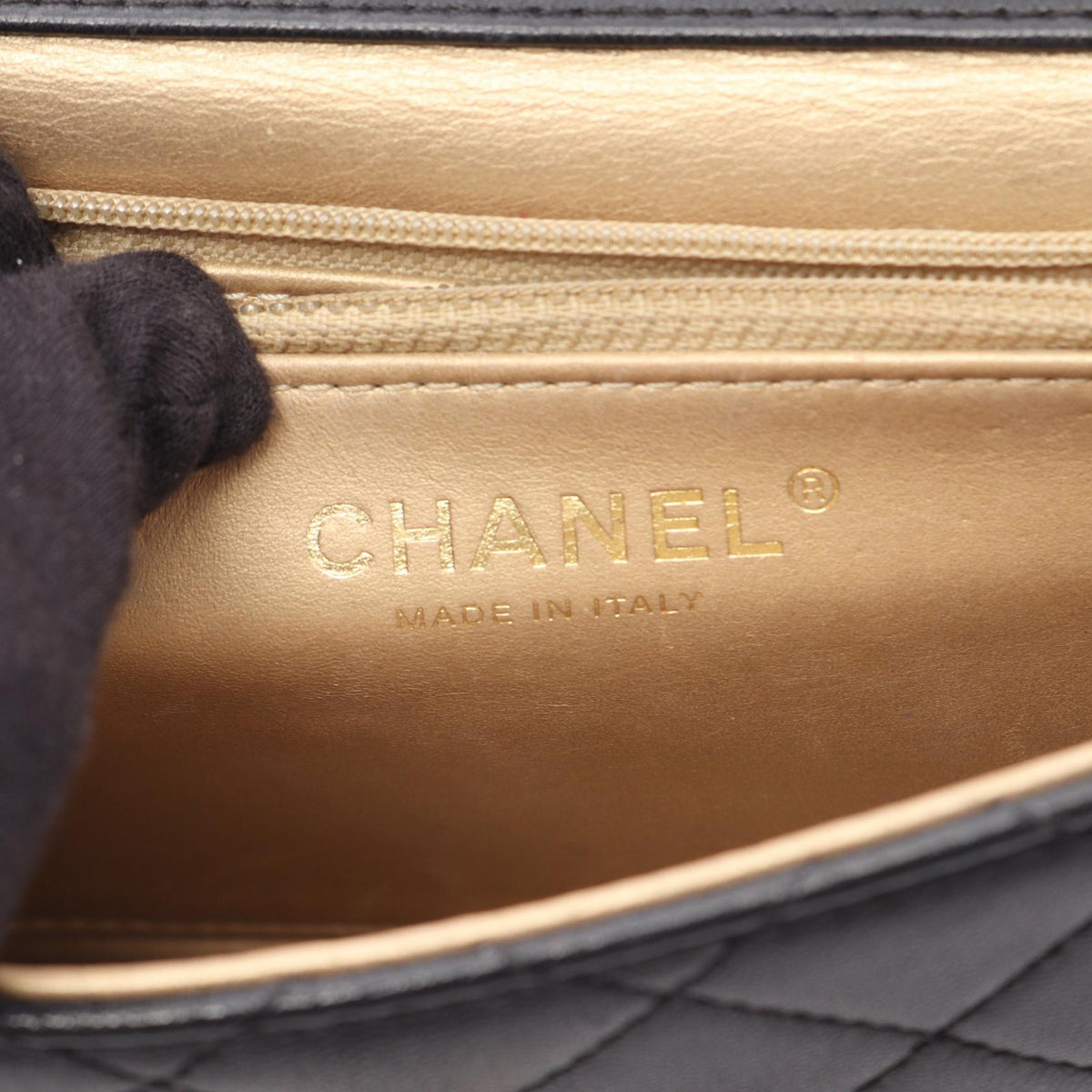 CHANEL Black Matelasse Lambskin (sheep leather) 2101219864693
