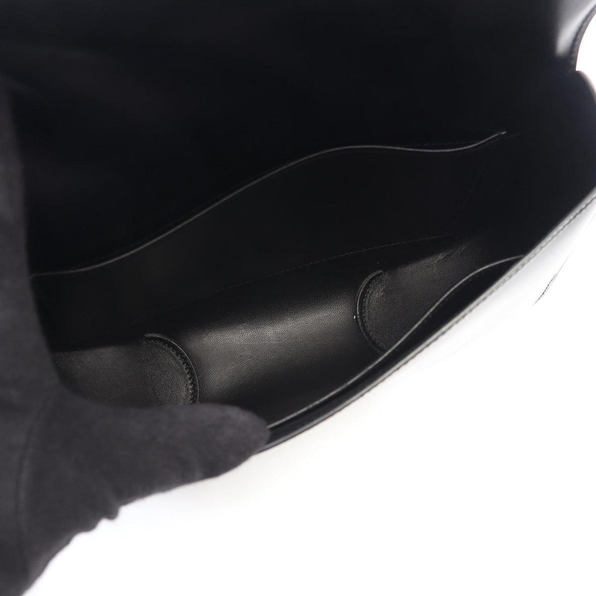 HERMES Cherche Midi 25 Shoulder Bag Black Box calf leather Calfskin (cowhide) 2120100031822