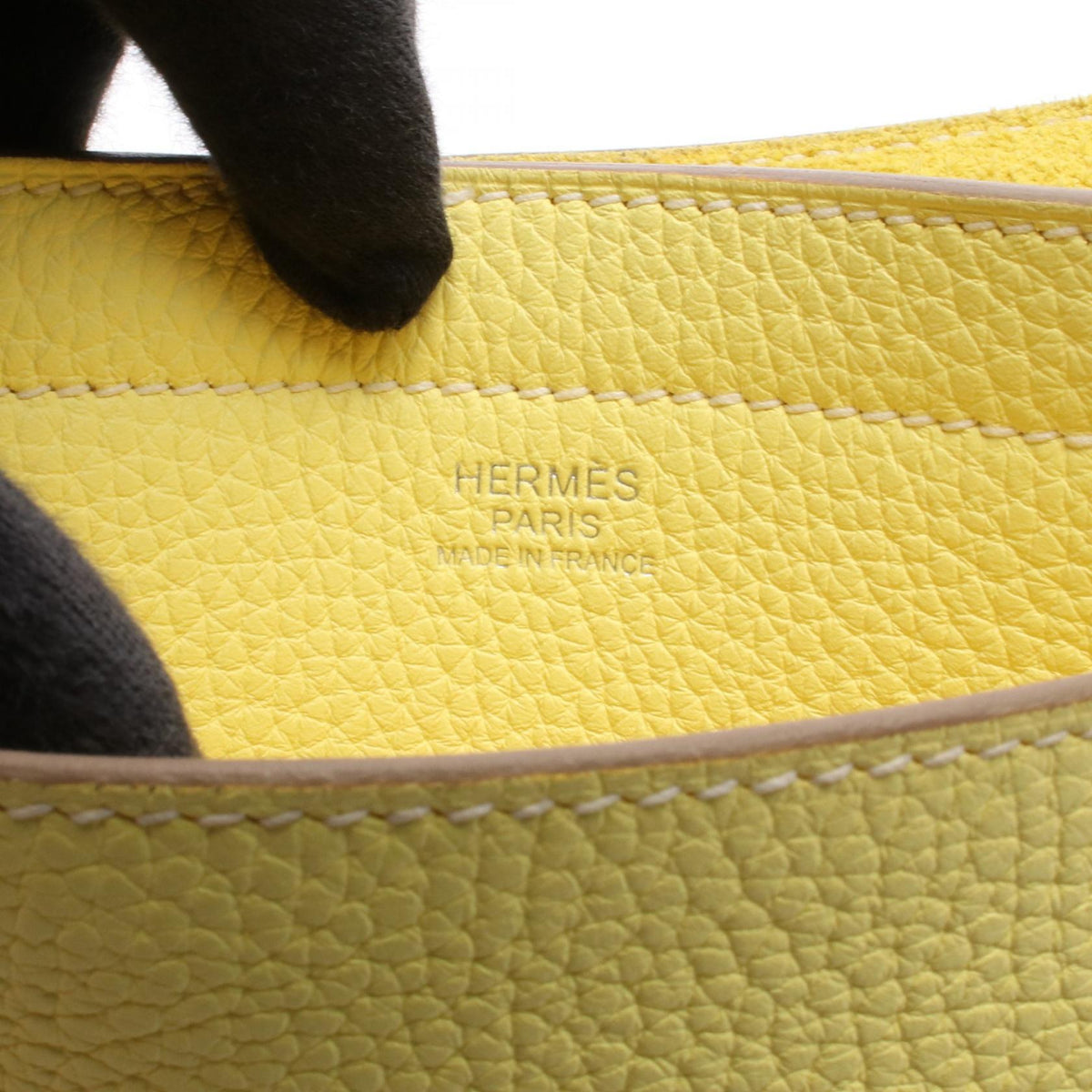 HERMES Cabaserie 31 Lime Tote BagLime Lime Yellow Taurillon Clemence leather 2101219876795