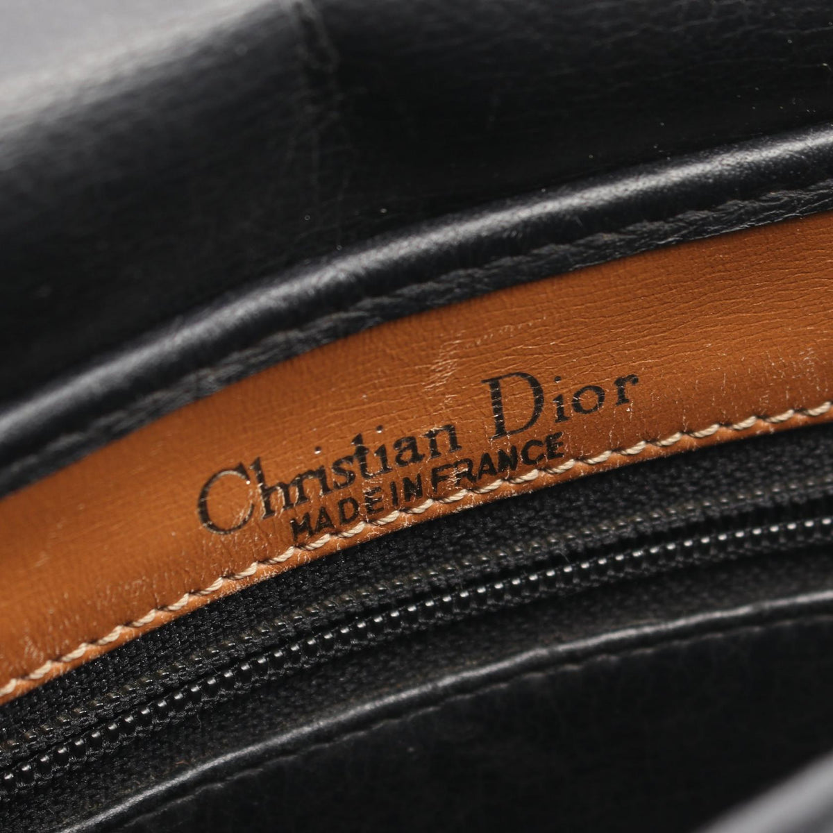 Dior logo Shoulder Bag Black/Brown leather 2101219877624