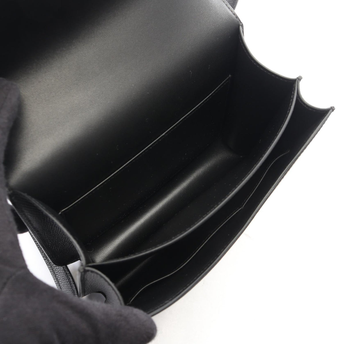 HERMES Constance 3 mini Shoulder Bag Black Epsom leather Calfskin (cowhide) Epsom 2101219878980