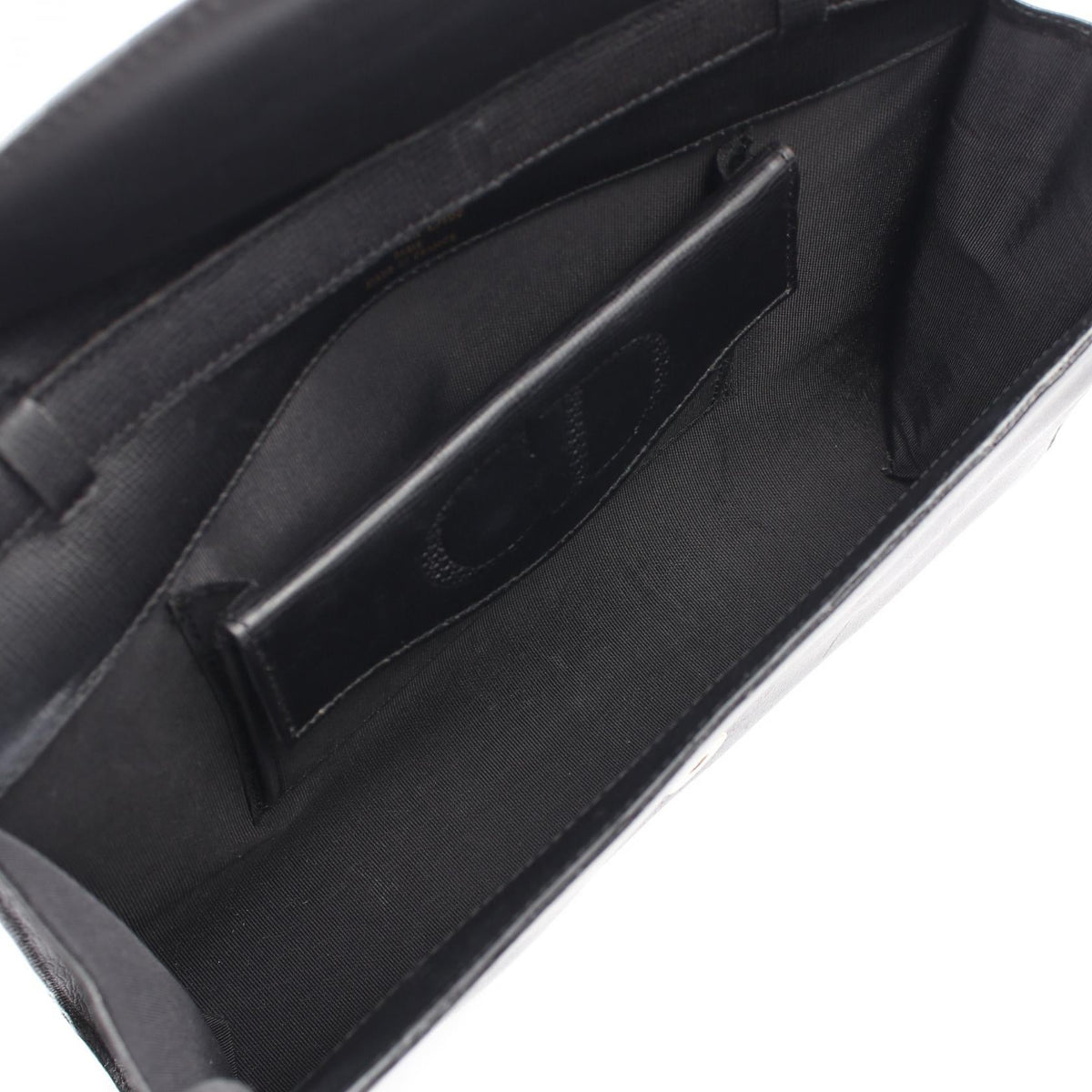Dior CD logo vintage Shoulder Bag Black leather 2101219851044