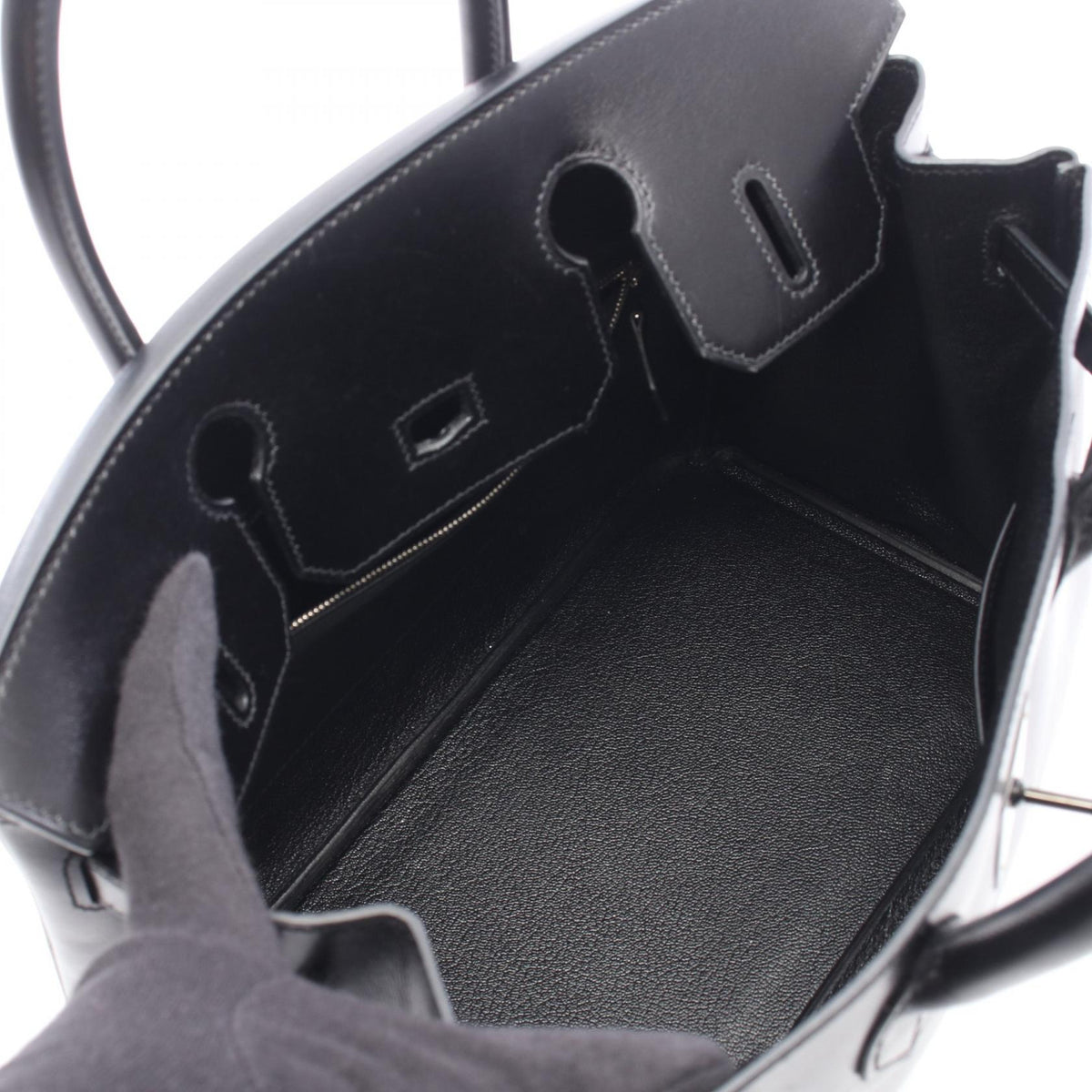 HERMES Birkin 30 HandbagSo Black So Black Black Box calf leather Calfskin (cowhide) 2120100031471
