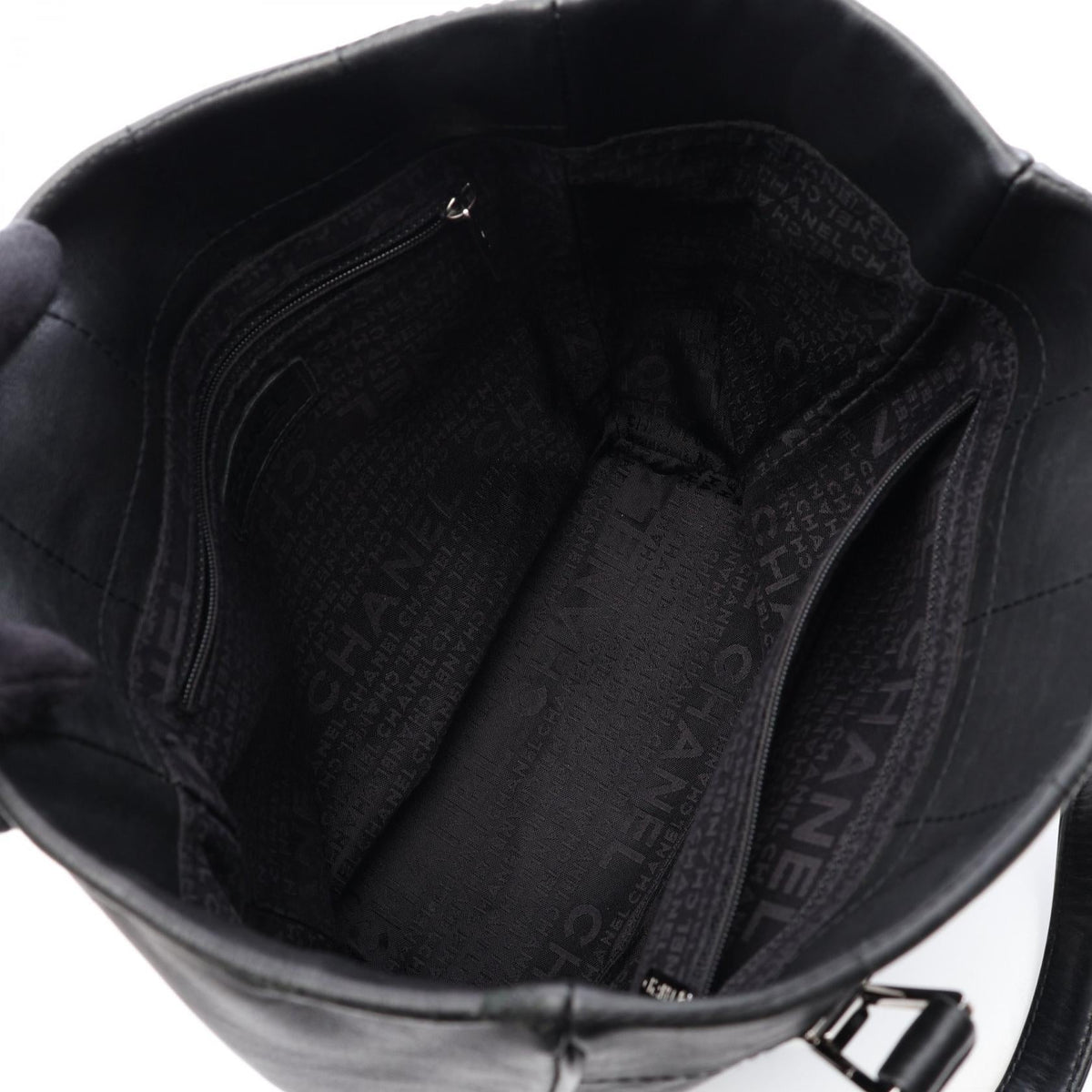 CHANEL Black Chocolate bar Lambskin (sheep leather) 2101219873855