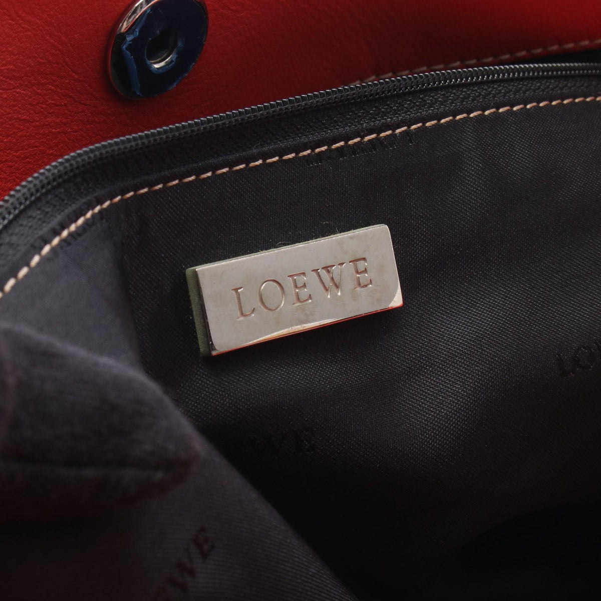LOEWE Amazona Justa Handbag Red leather 2101219875019
