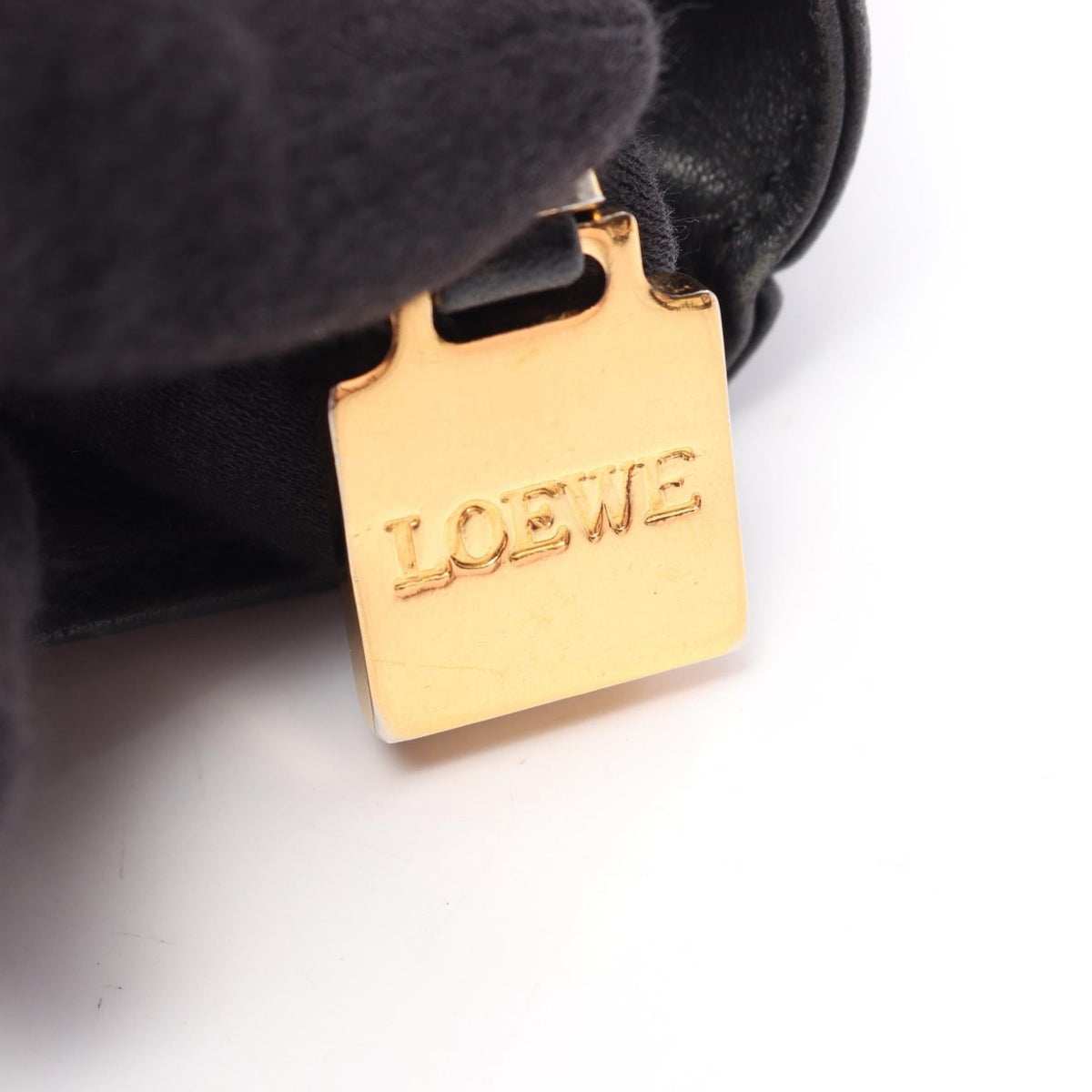 LOEWE anagram Tote Bag Black leather 2101219875040