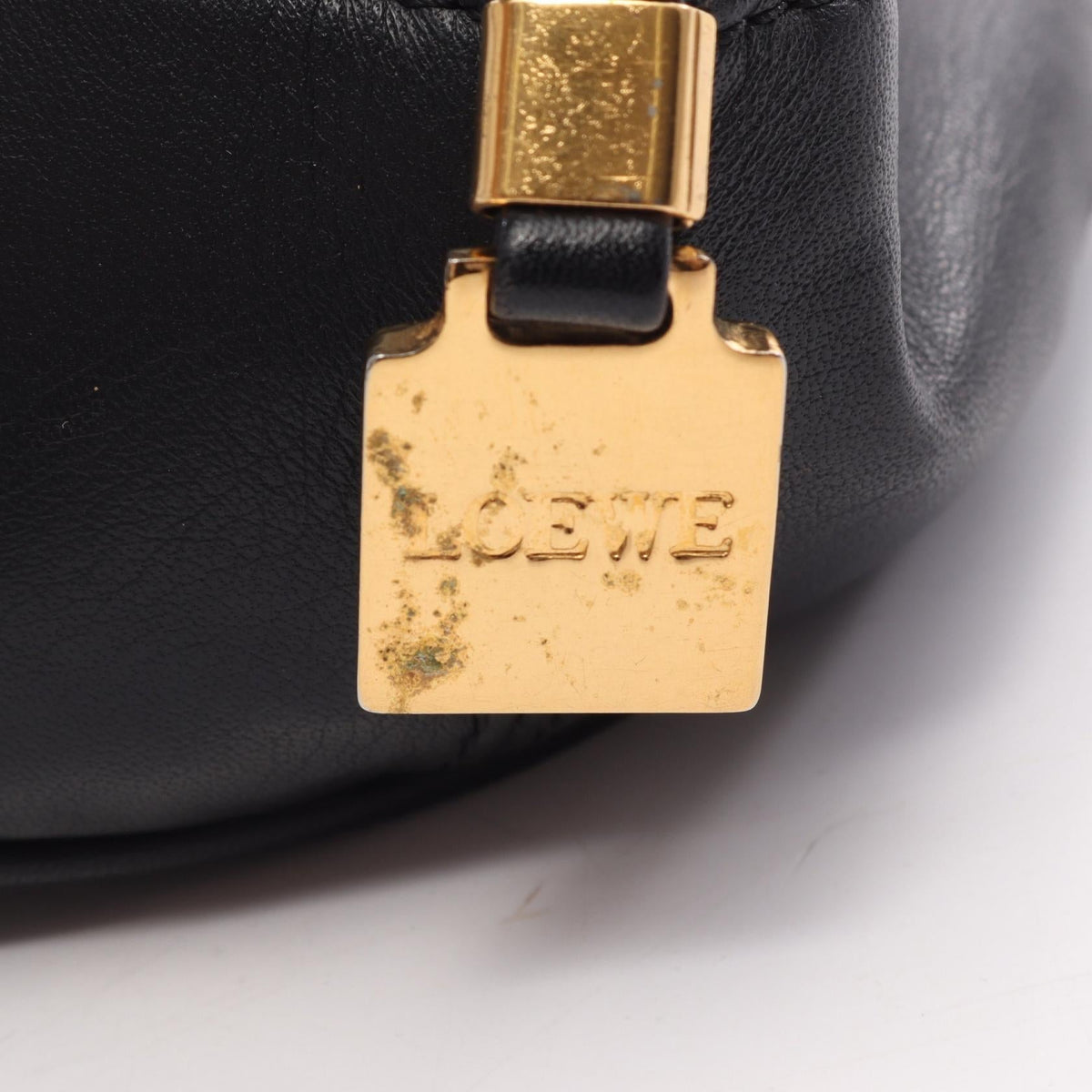 LOEWE Anagram 2WAY Handbag Black leather 2101219875170