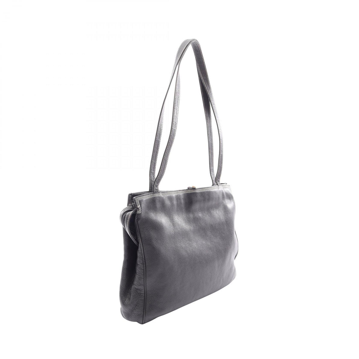 LOEWE anagram Tote Bag Black leather 2101219875194