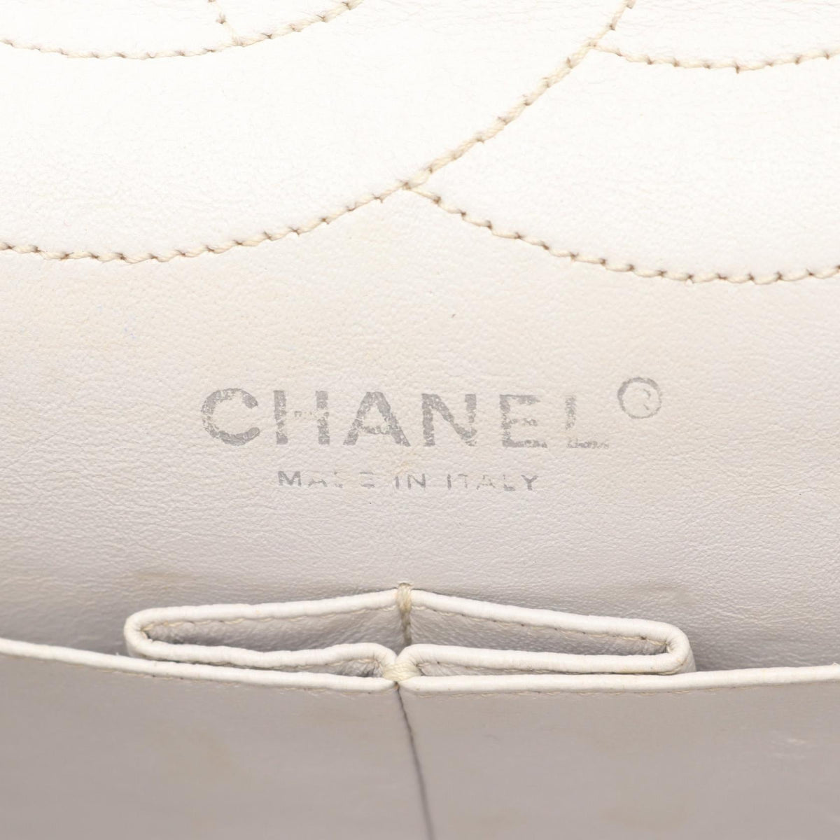 CHANEL White 2.55 Matelasse Maxi Mademoiselle Chain Double Flap Calfskin (cowhide) 2101219856148
