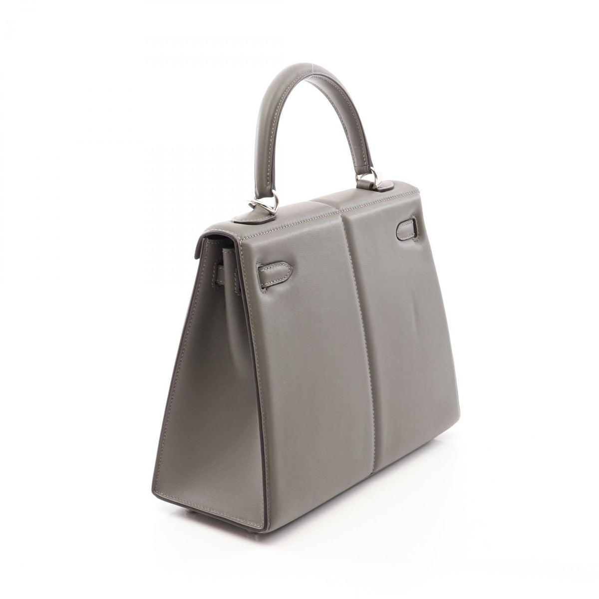HERMES Kelly 25 Padded Grimayer 2-Way Bag (External Stitching) HandbagGrimayer Grimayer Gray Vaux Swift leather leather 2101219856452