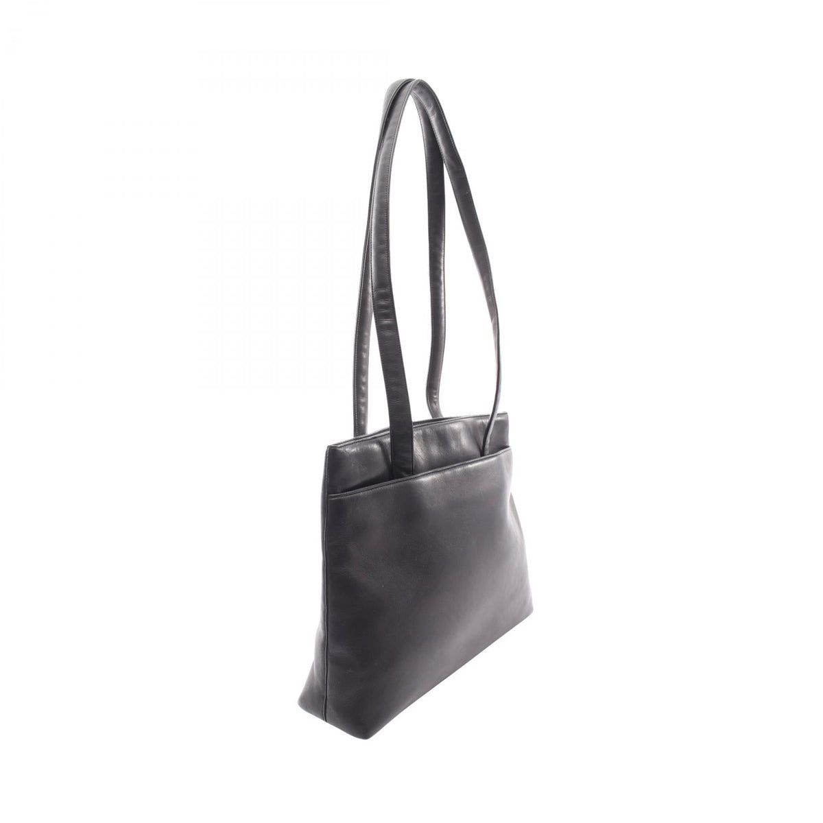 CHANEL Black Embossed logo Lambskin (sheep leather) 2118300090152