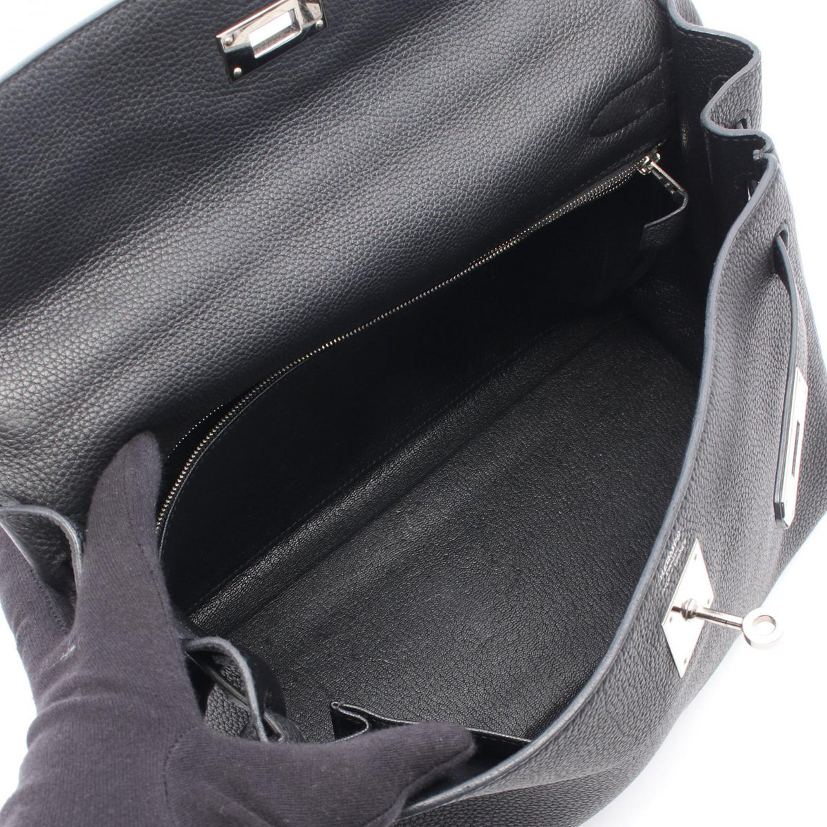 HERMES Kelly 32 inner stitch 2WAY HandbagNoir Black Noir Black Black Togo leather leather Togo leather 2101219858388