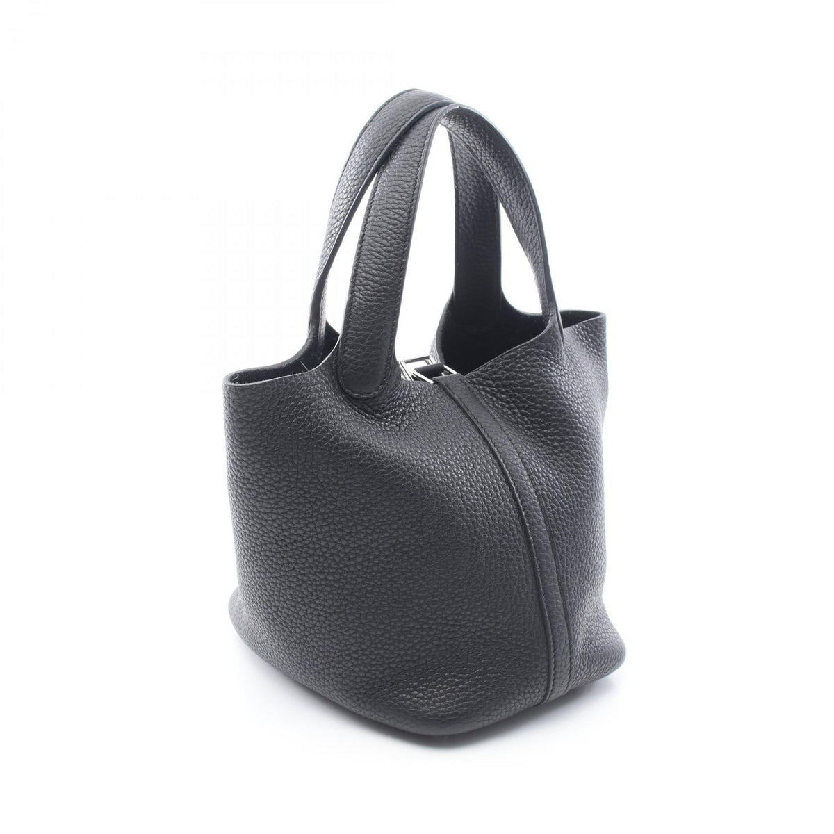 HERMES Picotin Lock PM Handbag Black Taurillon Clemence leather 2101219858630