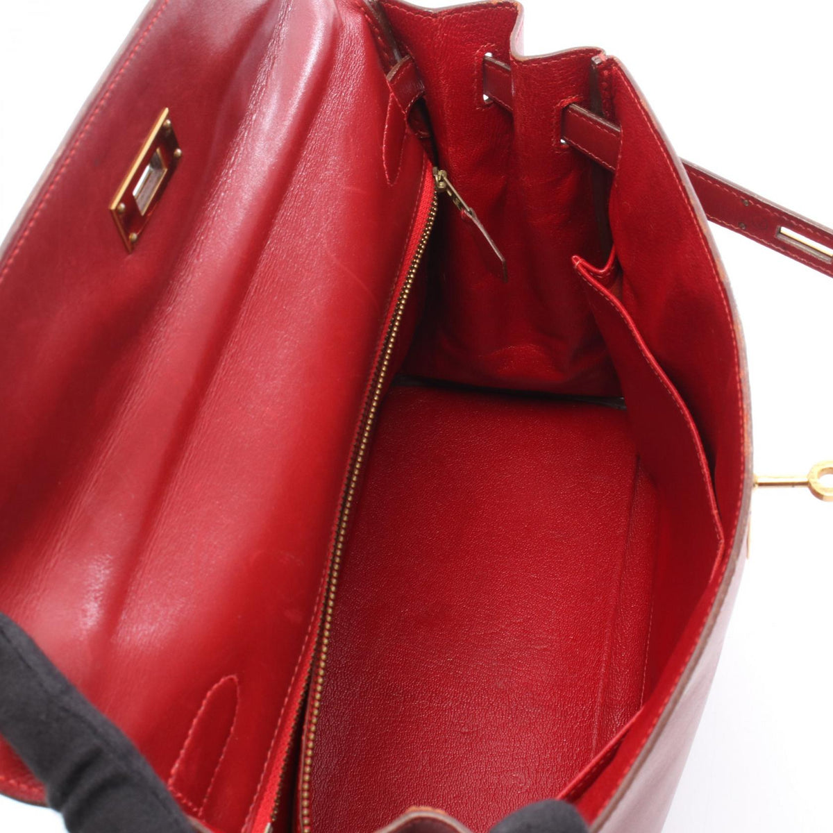 HERMES Kelly 32 Rouge vif (2-way bag with internal stitching) HandbagRouge vif Rouge vif Red Vota De Lacto leather 2101219858784
