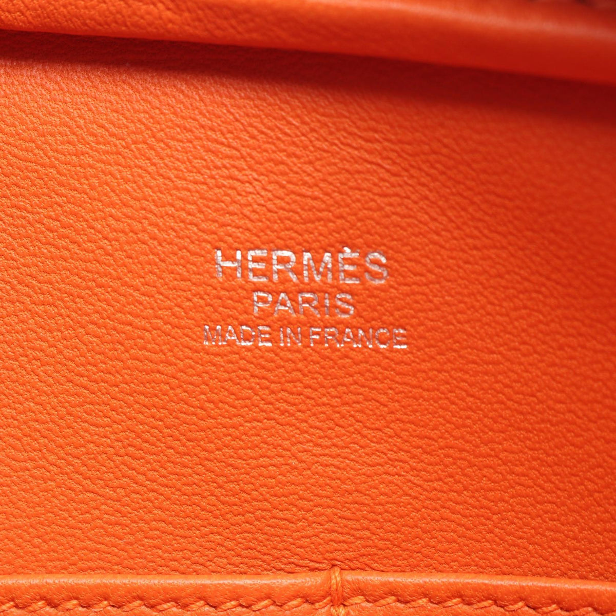 HERMES Plum Elan 28 HandbagOrange Orange Orange Epsom leather Calfskin (cowhide) Epsom 2101219860381