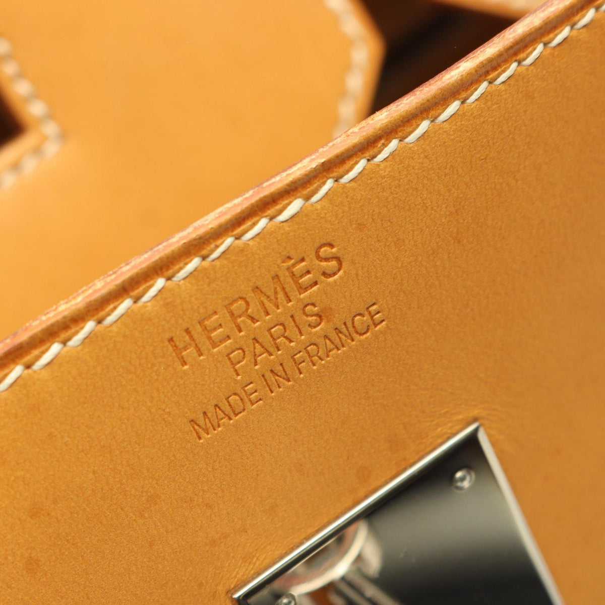 HERMES Birkin 35 HandbagNatural Natural Khaki/Brown Vaux Barenia leather canvas leather Toile Officier / Veau Barenia leather 2101219860435