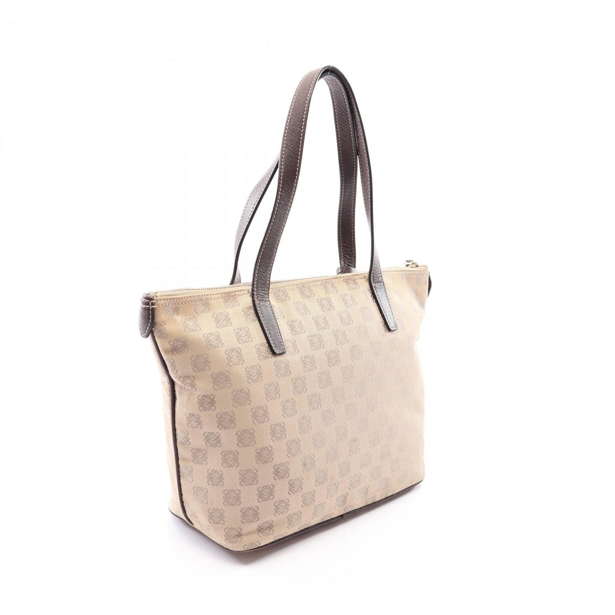 LOEWE anagram Tote Bag Beige/Brown canvas leather 2101219861463