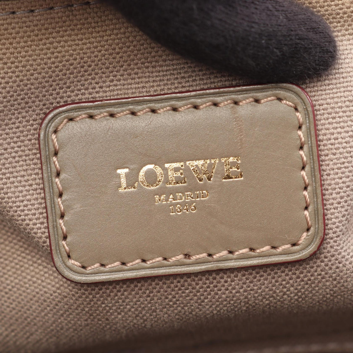 LOEWE anagram Tote Bag Gray PVC coated canvas leather 2101219861609