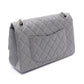 CHANEL Gray 2.55 Matelasse W flap Calfskin (cowhide) 2101219861951