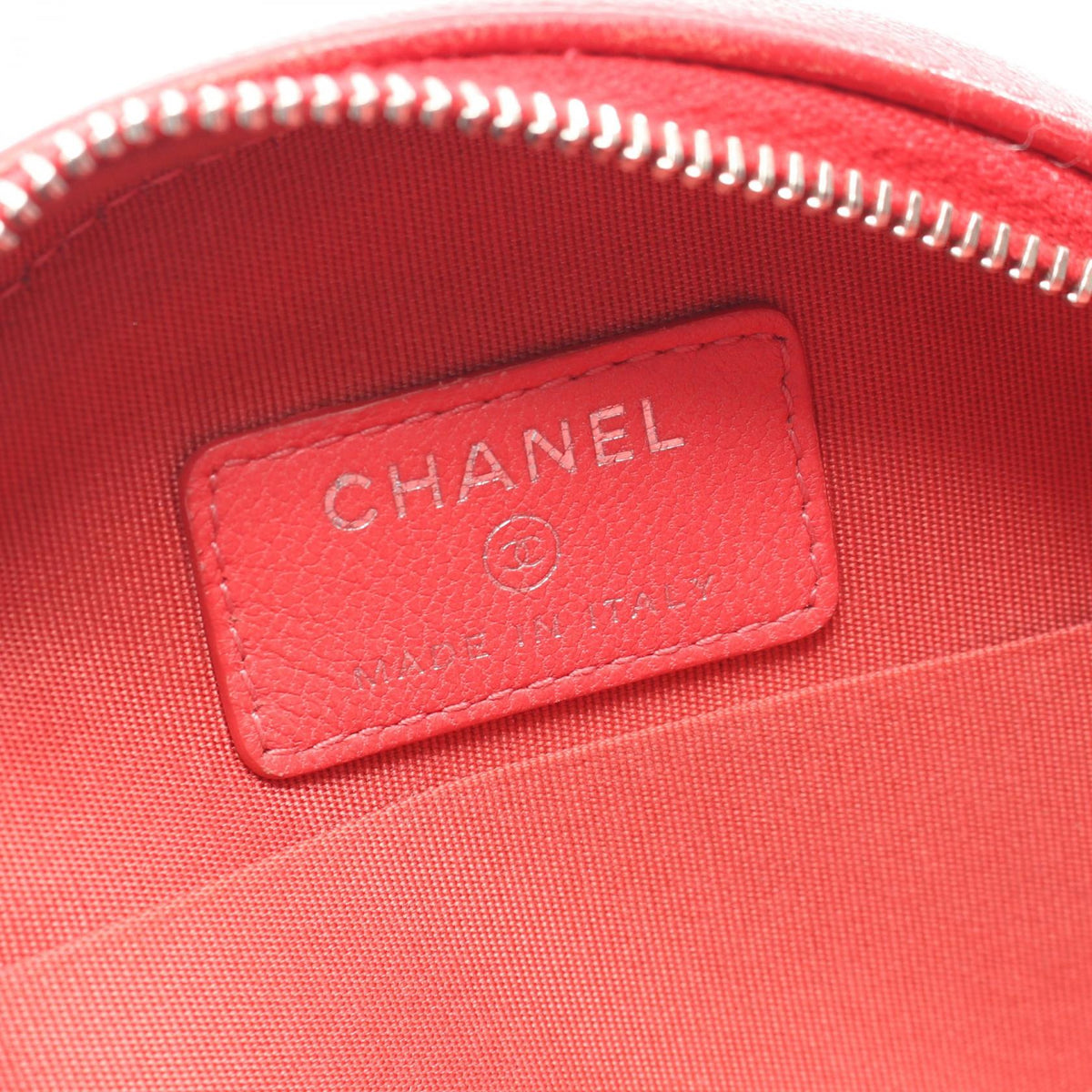 CHANEL Red/Pink Matelasse round Lambskin (sheep leather) 2101219862170