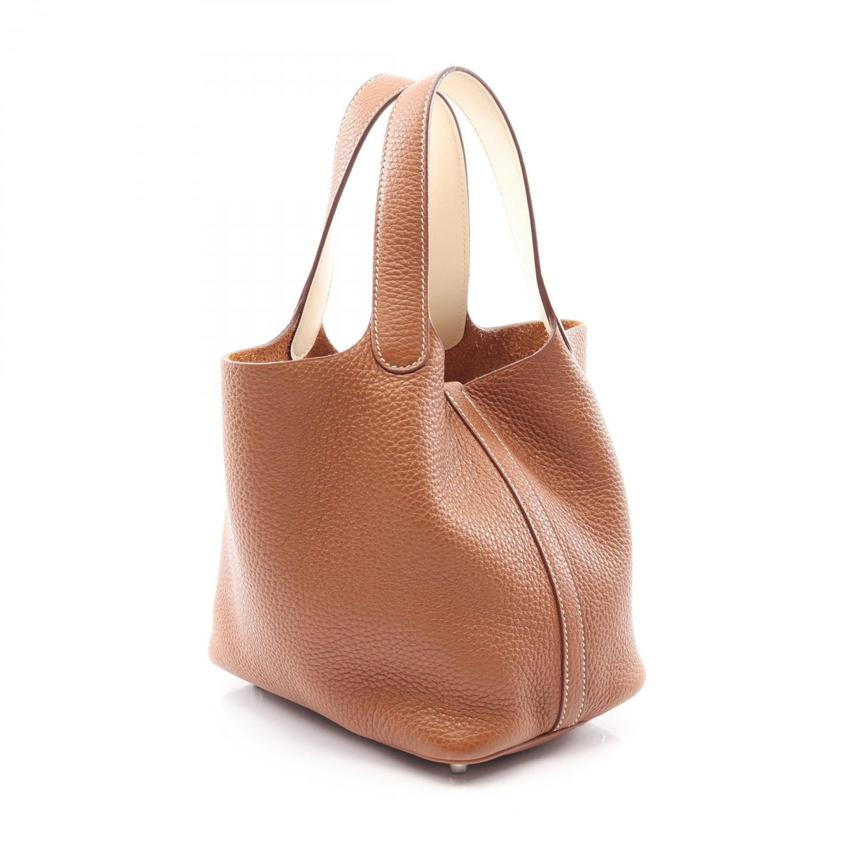 HERMES Picotin Lock PM HandbagGold Gold Brown/Beige Taurillon Clemence leather Calfskin (cowhide) Taurillon Clemence / Veau Swift leather 2101219862378