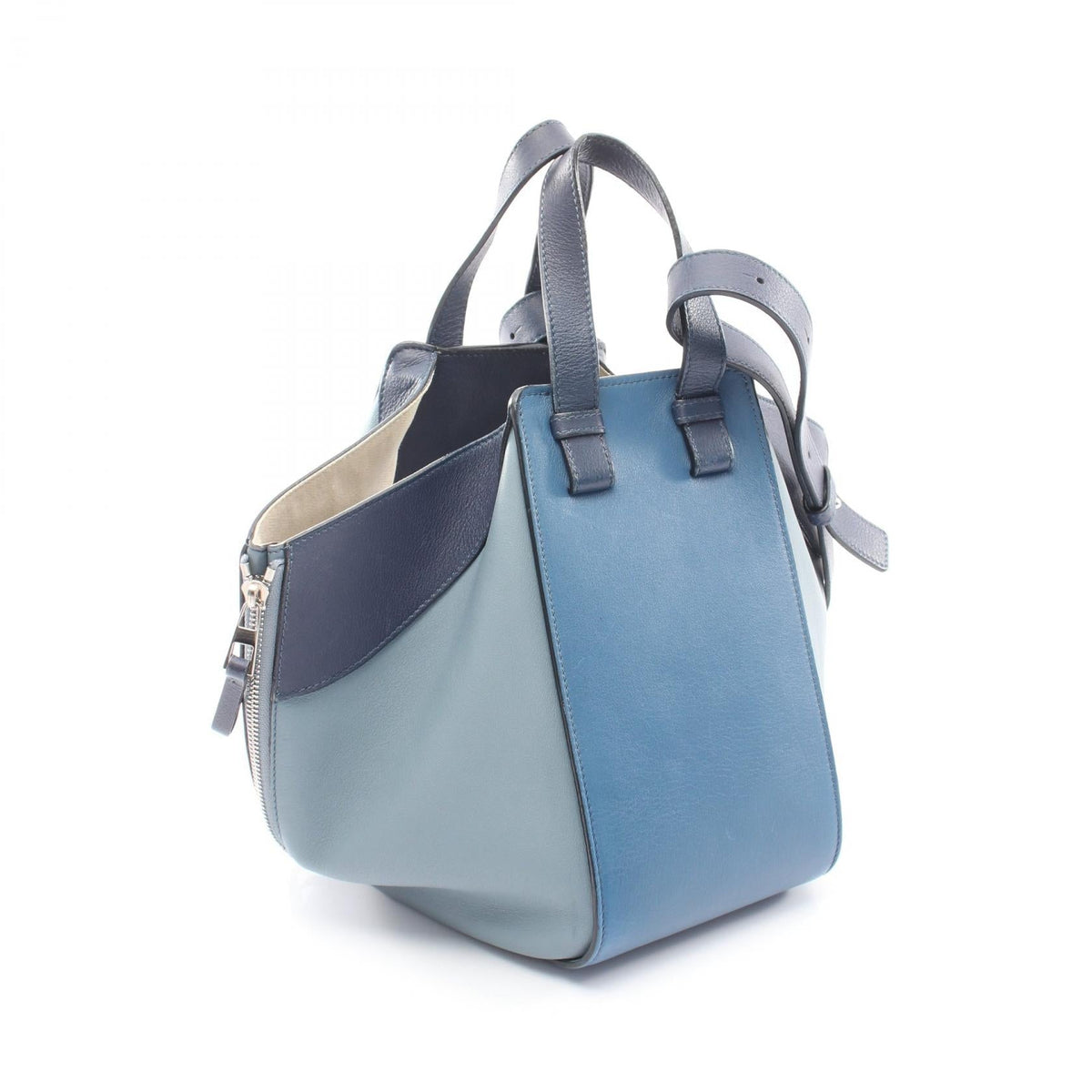 LOEWE HAMMOCK SMALL (2-Way Hammock) Handbag Blue/Navy leather 2101219863009