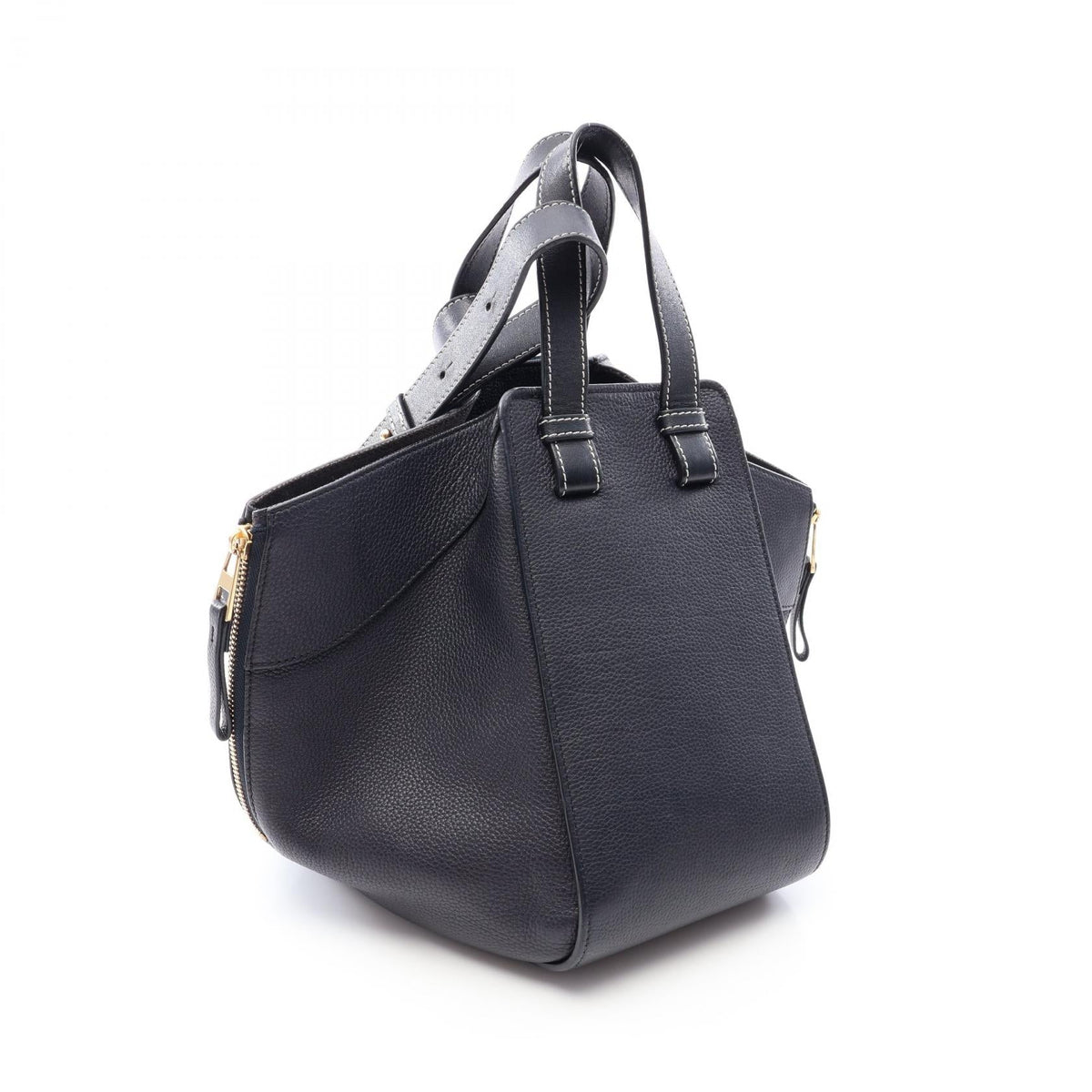 LOEWE HAMMOCK SMALL (2-Way Hammock) Handbag Navy/Black leather 2101219862989