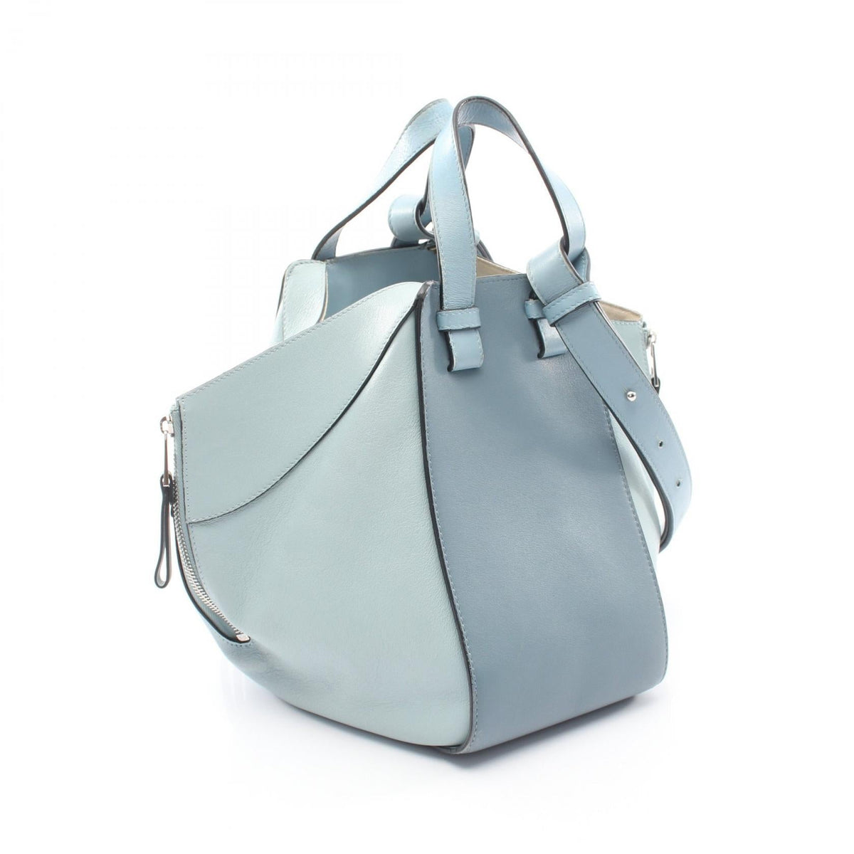 LOEWE HAMMOCK SMALL (2-Way Hammock) Handbag Blue leather 2101219862996