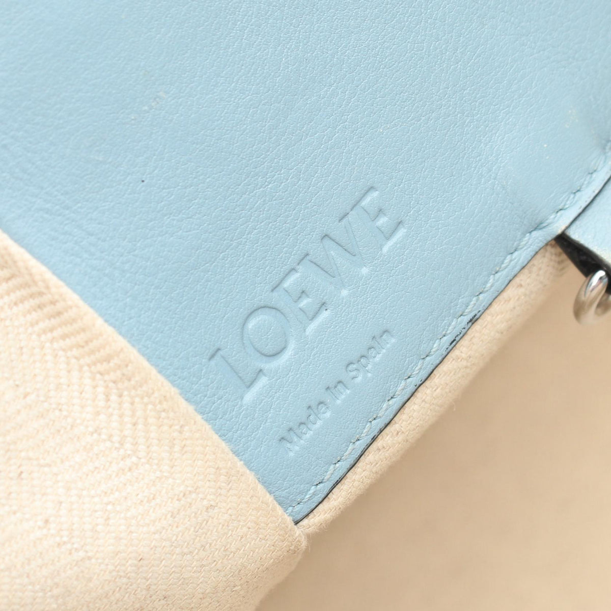 LOEWE HAMMOCK SMALL (2-Way Hammock) Handbag Blue leather 2101219862996