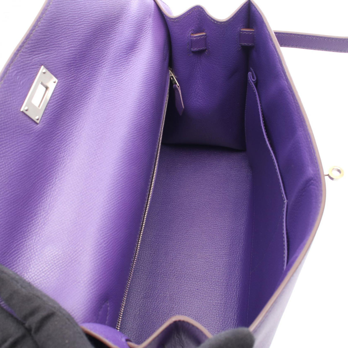 HERMES Kelly 35 (External Stitching) 2-Way HandbagUltraviolet Ultraviolet Purple Epsom leather 2101219840642