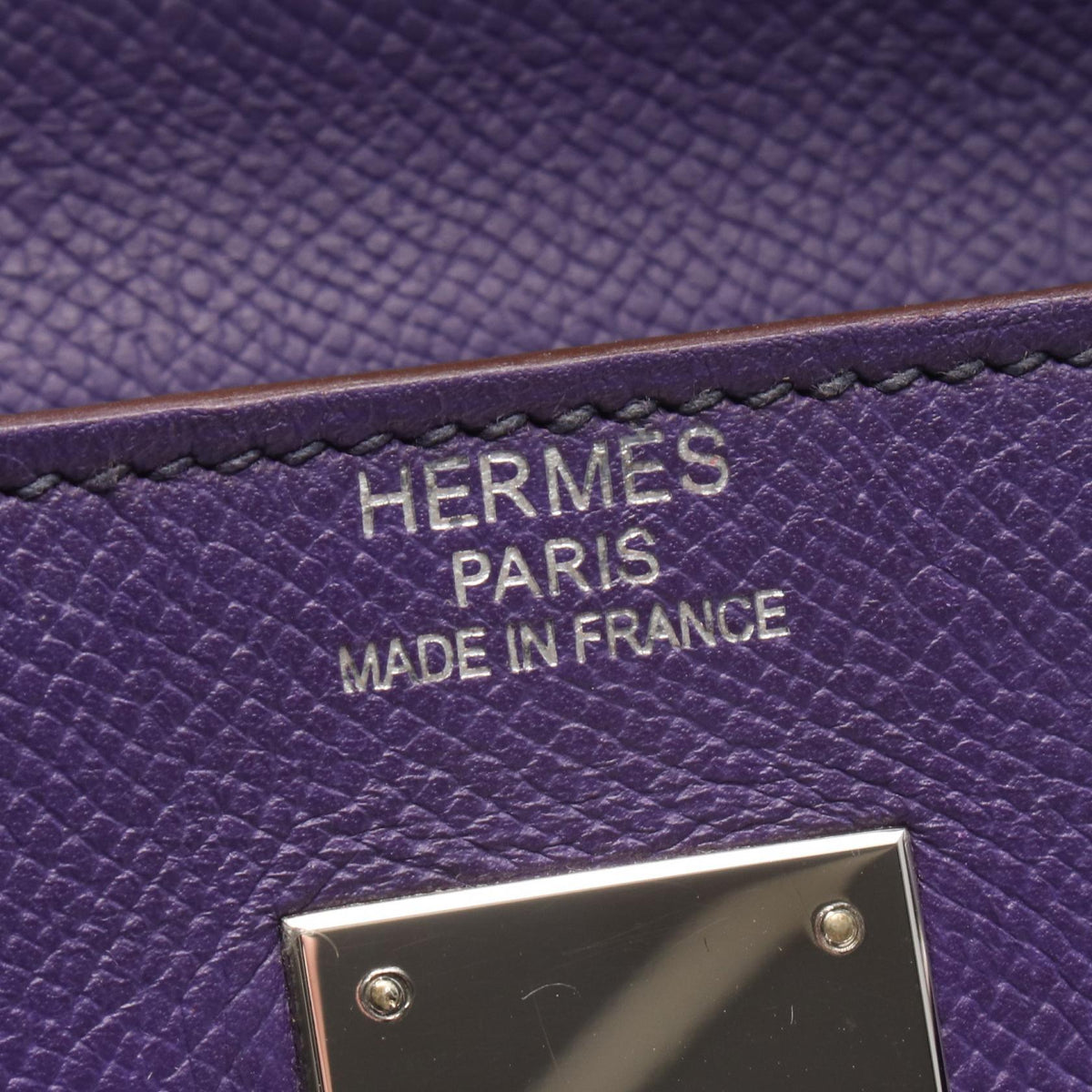 HERMES Kelly 35 (External Stitching) 2-Way HandbagUltraviolet Ultraviolet Purple Epsom leather 2101219840642