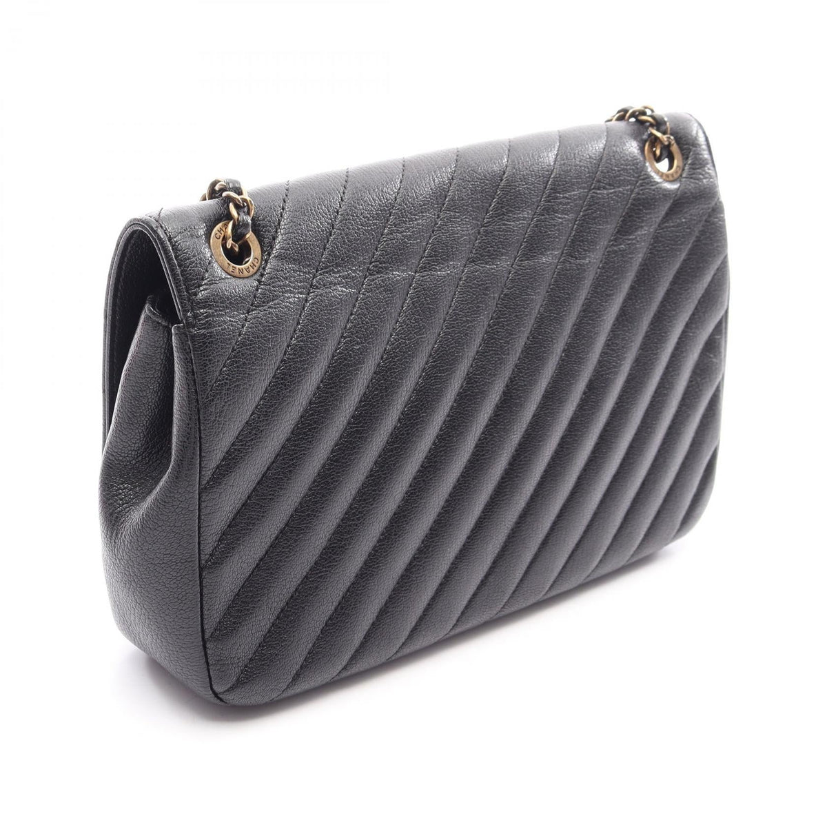 CHANEL Black COCO Mark quilted flap bag leather 2101219841465