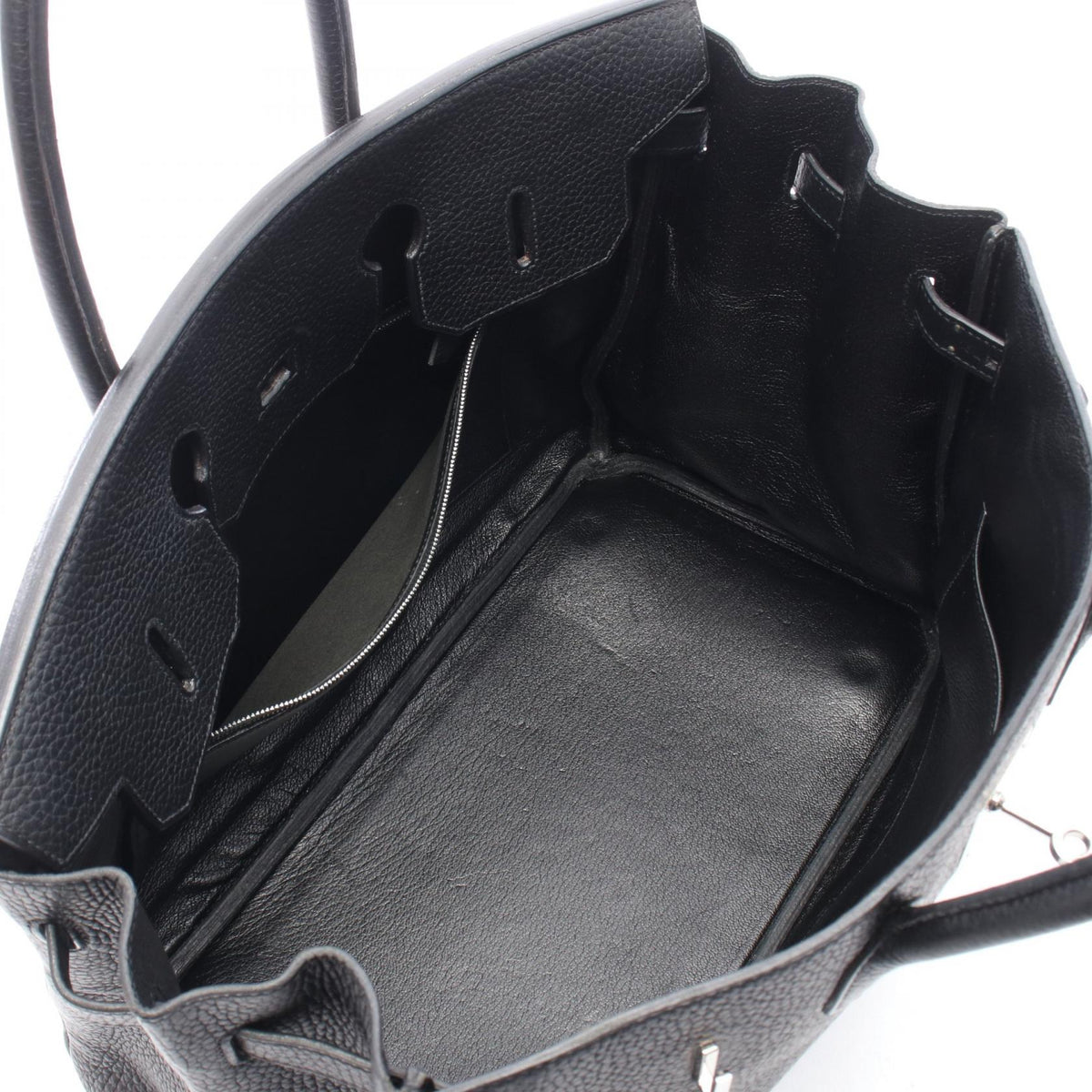 HERMES Birkin 35 Handbag Black Taurillon Clemence leather 2101219842530
