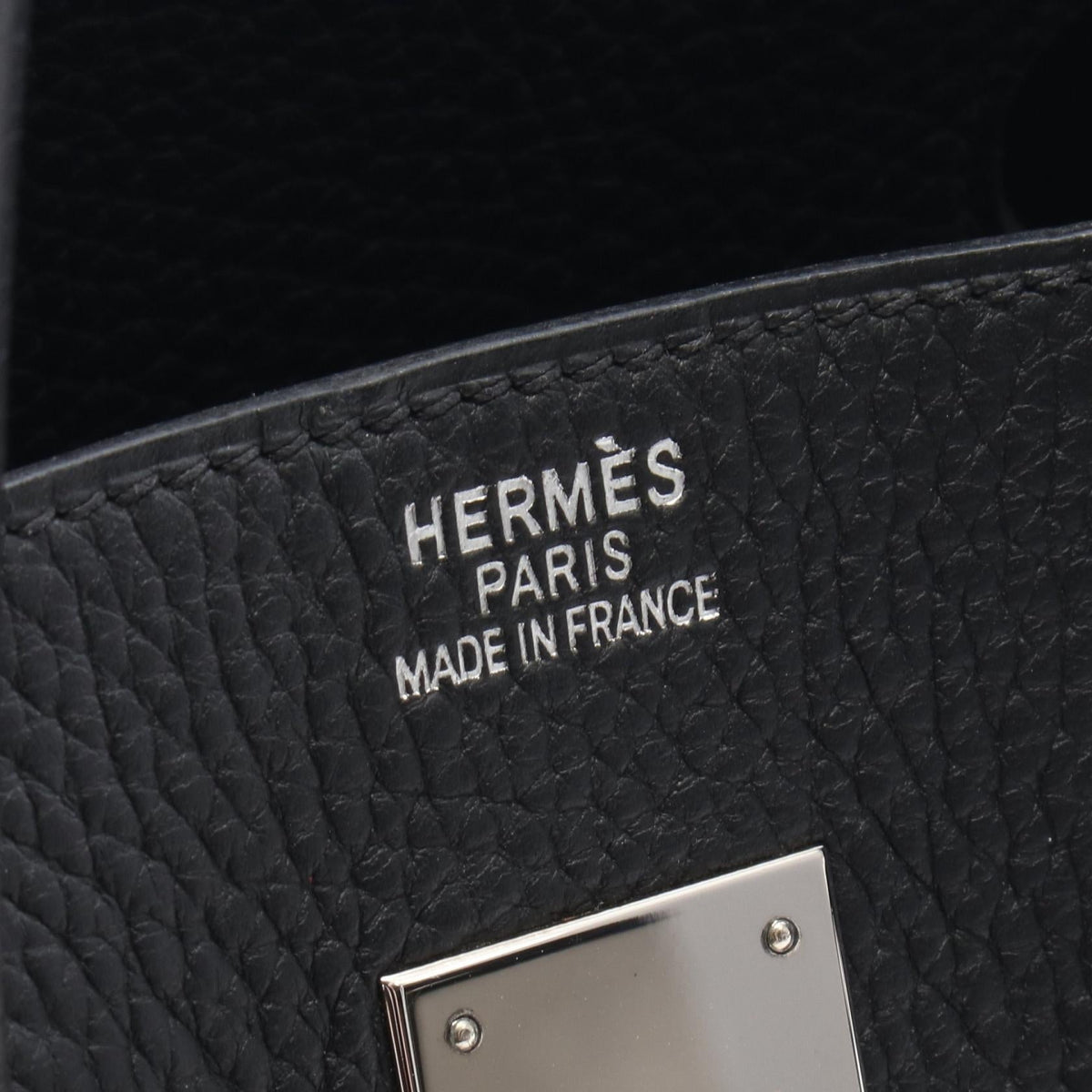 HERMES Birkin 35 Handbag Black Taurillon Clemence leather 2101219842530