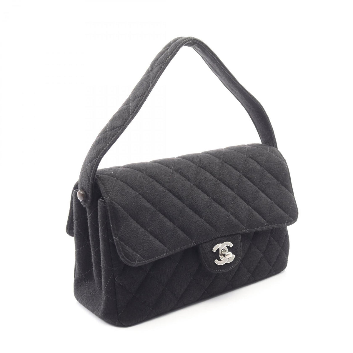 CHANEL Black Matelasse W Face cotton 2101219842752