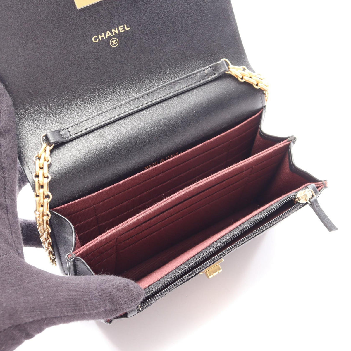 CHANEL Black 2.55 Matelasse Mini Calfskin (cowhide) 2106800629002