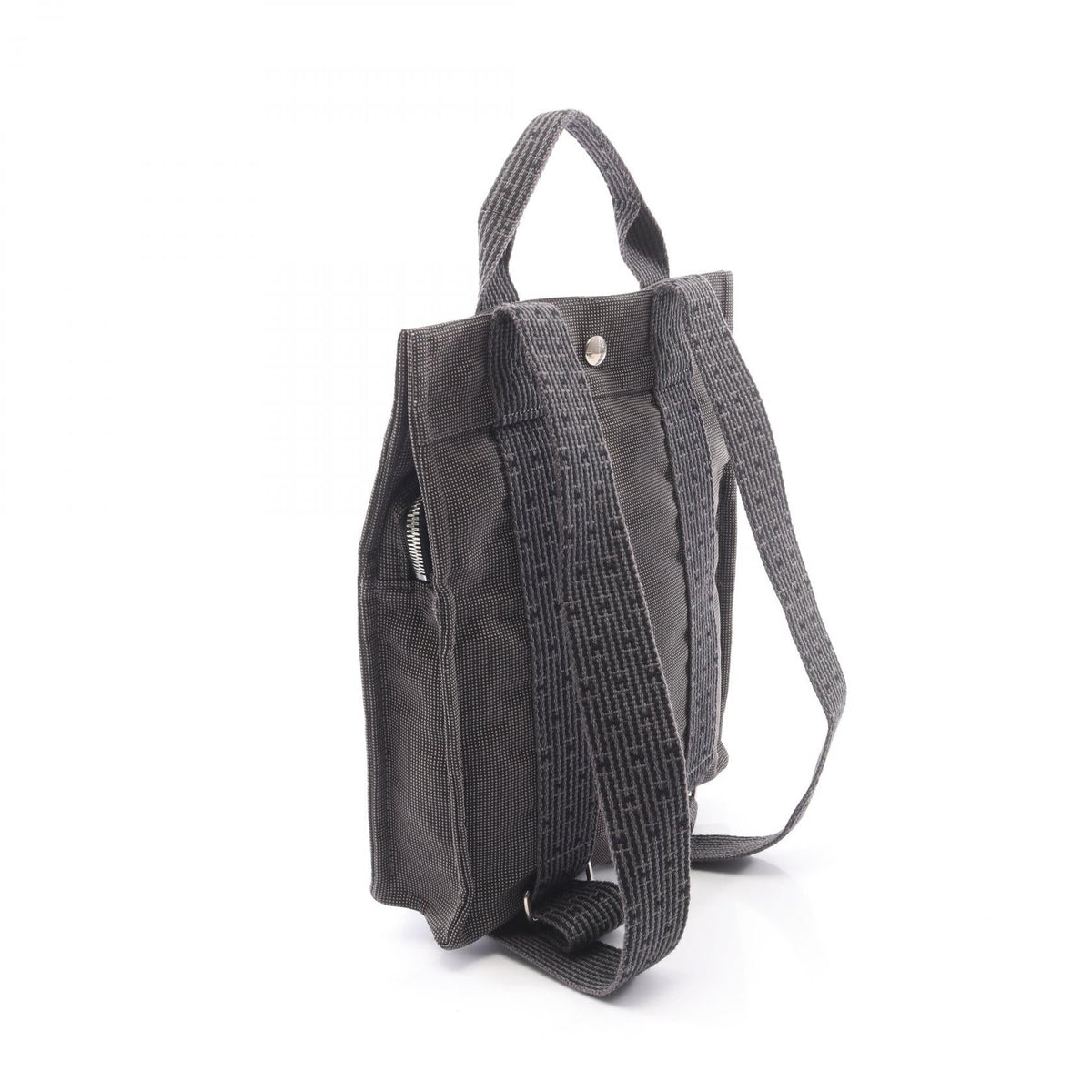 HERMES Herline Ad PM Rucksack Backpack Gray Other Nylon canvas 2101219846927