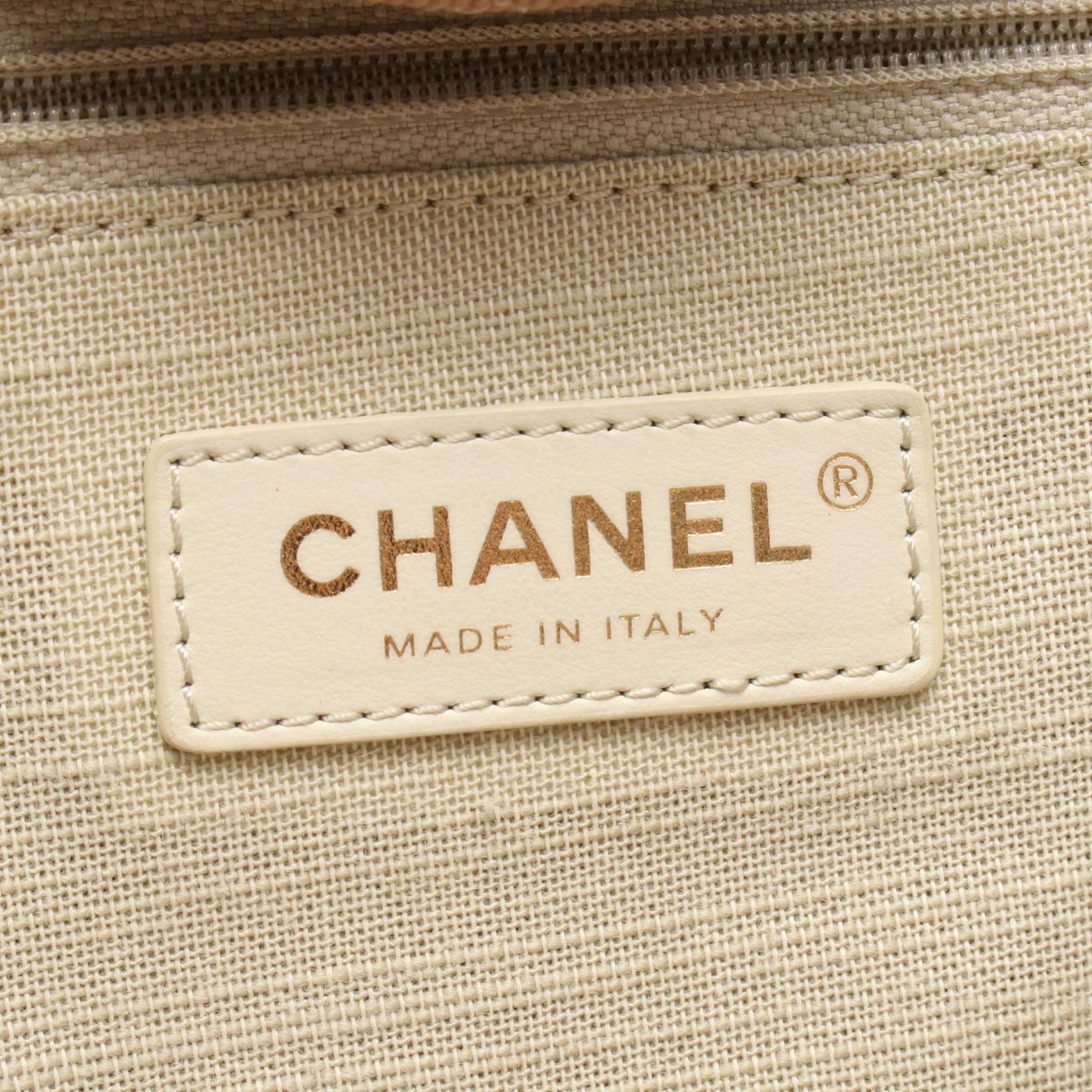 CHANEL Beige Deauville canvas�leather A66941 2101219847184