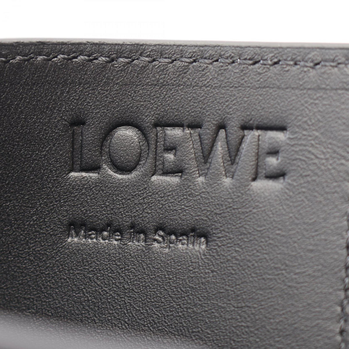 LOEWE Open Card Holder Card Case Black leather C779W72X011100 2101219983912