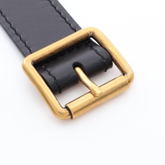 Dior Embroidered Maxi belt Black leather canvas 2101220079796